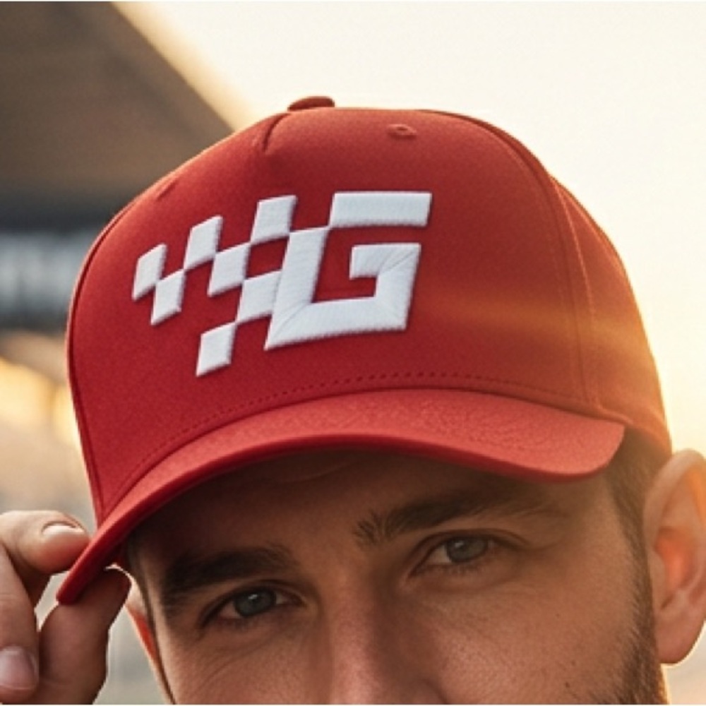 Ghost Red Racing Logo Cap with Emblem